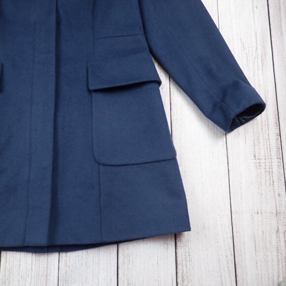 Pendleton Women’s 10 Petite Wool Blend Navy Blue Jacket Winter Coat - Picture 6 of 12